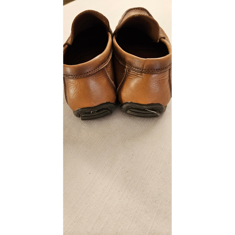 Section X Mens Brown Leather Driving Loafers Slip On Shoes 292SX0018 Size 8 M - Picture 4 of 8